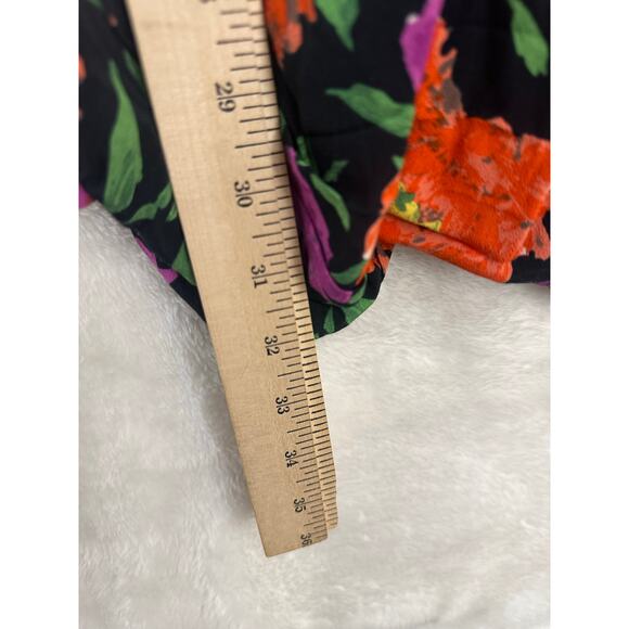 NWT Zara Ruche Mini Dress L Bodycon Floral Festival Party Club - Picture 8 of 9